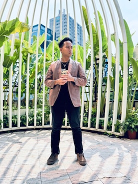 「アイテム（ドレスシューズ）」を使った、Ú-Sêng Tânさん（メンズ・167cm・30代）の秋コーディネート