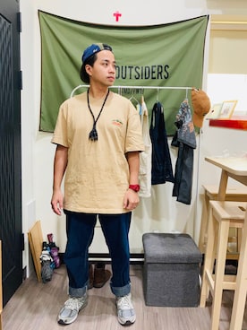 「Woden（ホーデン）のアイテム」を使った、Ú-Sêng Tânさん（メンズ・167cm）の夏コーディネート