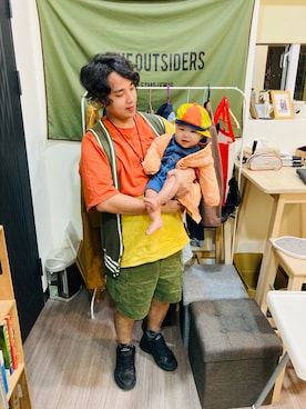 「Woden（ホーデン）のアイテム」を使った、Ú-Sêng Tânさん（メンズ・167cm）の冬コーディネート