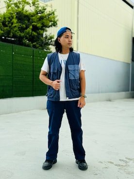 「SYNDRO（シンドロ）のアイテム」を使った、Ú-Sêng Tânさん（メンズ・167cm）の秋コーディネート