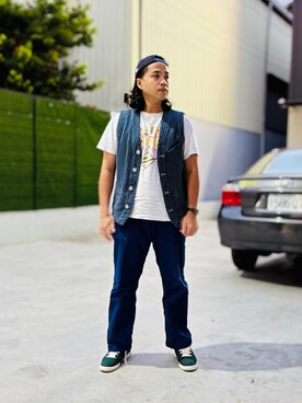 「SYNDRO（シンドロ）のアイテム」を使った、Ú-Sêng Tânさん（メンズ・167cm）の秋コーディネート