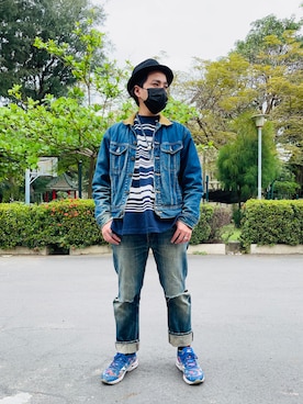 「Lee（リー）のアイテム（ジャケット/アウター）」を使った、Ú-Sêng Tânさん（メンズ・167cm）の春コーディネート