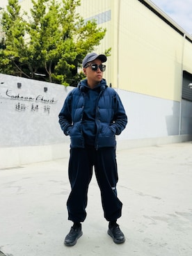 「GAP（ギャップ）のアイテム（帽子）」を使った、Ú-Sêng Tânさん（メンズ・167cm）の冬コーディネート