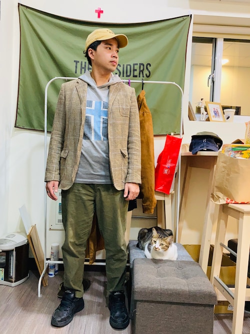 POLO RALPH LAURENのスーツジャケット（ベージュ系）を使った