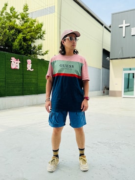 「SYNDRO（シンドロ）のアイテム」を使った、Ú-Sêng Tânさん（メンズ・167cm）の春コーディネート