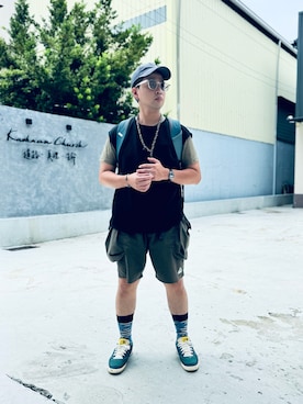 「アイテム（ベスト）」を使った、Ú-Sêng Tânさん（メンズ・167cm・30代）の夏コーディネート