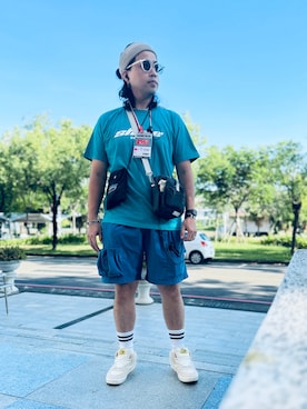 「アイテム（帽子）」を使った、Ú-Sêng Tânさん（メンズ・167cm・30代）の夏コーディネート