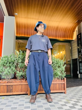 「GOOPiMADE」｜「アイテム（ブーツ）」を使った、Ú-Sêng Tânさん（メンズ・167cm）の春コーディネート