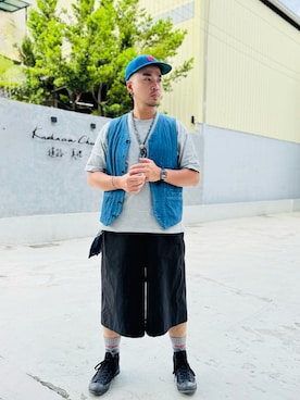 「アイテム（ベスト）」を使った、Ú-Sêng Tânさん（メンズ・167cm）の秋コーディネート