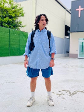 「SYNDRO（シンドロ）のアイテム」を使った、Ú-Sêng Tânさん（メンズ・167cm）の夏コーディネート