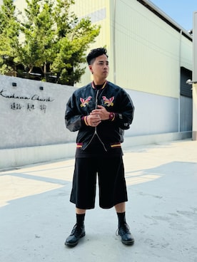 「KAPITAL（キャピタル）のアイテム」を使った、Ú-Sêng Tânさん（メンズ・167cm）の春コーディネート