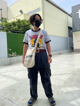 「GOOPiMADE」｜「アイテム（サンダル）」を使った、Ú-Sêng Tânさん（メンズ・167cm）の春コーディネート