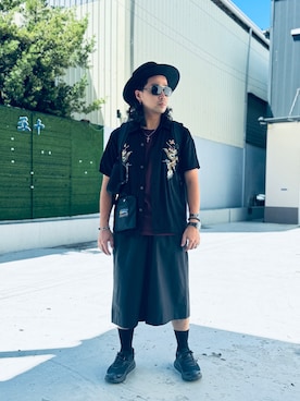 「アイテム（帽子）」を使った、Ú-Sêng Tânさん（メンズ・167cm・30代）の夏コーディネート