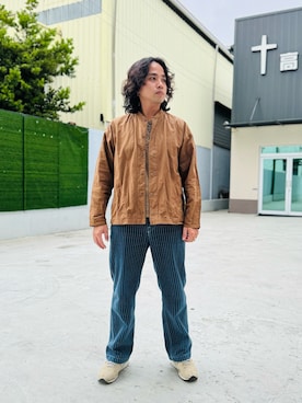 「MUJI」｜「アイテム（パンツ）」を使った、Ú-Sêng Tânさん（メンズ・167cm）の秋コーディネート