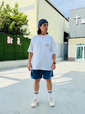 「SYNDRO（シンドロ）のアイテム」を使った、Ú-Sêng Tânさん（メンズ・167cm）の春コーディネート