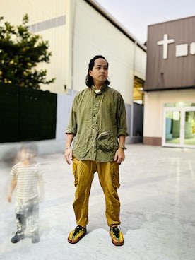 「THE NERDYS（ザ ナーディーズ）のアイテム」を使った、Ú-Sêng Tânさん（メンズ・167cm）の秋コーディネート