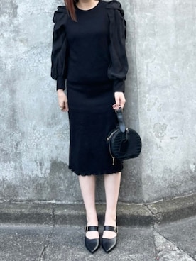 「tocco closet（トッコ　クローゼット）のアイテム（ワンピース/ドレス）」を使った、toccocloset_STAFFさん（レディース・158cm）の冬コーディネート