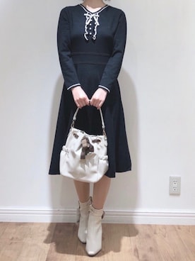 「tocco closet（トッコ　クローゼット）のアイテム（ワンピース/ドレス）」を使った、toccocloset_STAFFさん（レディース・158cm）の秋コーディネート