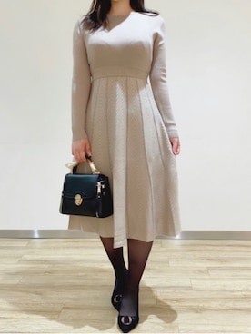 「tocco closet（トッコ　クローゼット）のアイテム（ワンピース/ドレス）」を使った、toccocloset_STAFFさん（レディース・154cm）の冬コーディネート