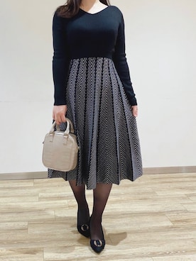 「tocco closet（トッコ　クローゼット）のアイテム（ワンピース/ドレス）」を使った、toccocloset_STAFFさん（レディース・154cm）の冬コーディネート