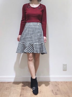 「tocco closet（トッコ　クローゼット）のアイテム（ブーツ）」を使った、toccocloset_STAFFさん（レディース・158cm）の秋コーディネート