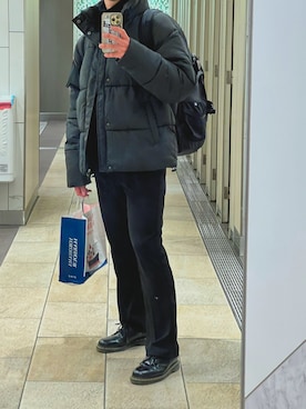 「LILL（リル）のアイテム（ダウンジャケット/コート）」を使った、yuuさん（メンズ・173cm）の冬コーディネート
