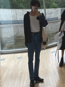 「DHOLIC（ディーホリック）のアイテム（トップス）」を使った、Layさん（メンズ・173cm）の秋コーディネート