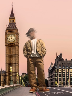 「Quash（クアッシュ）のアイテム」を使った、メガネさん（メンズ・168cm）の秋コーディネート