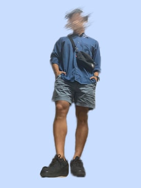 「STUSSY（ステューシー）のSTUSSY × NIKE AIR FORCE 1 LOW "TRIPLE BLACK"（スニーカー、ブラック系）」を使った、メガネさん（メンズ・171cm）の夏コーディネート