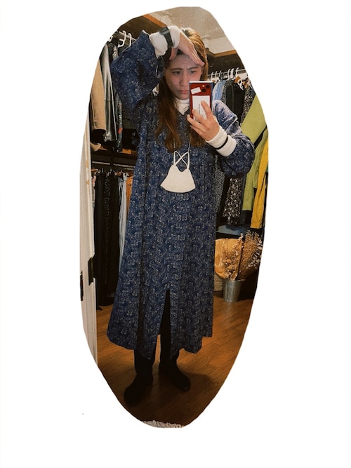 ワンピース NS L】【吸水速乾】TCプレーティング天竺 半袖スキッパーワンピース