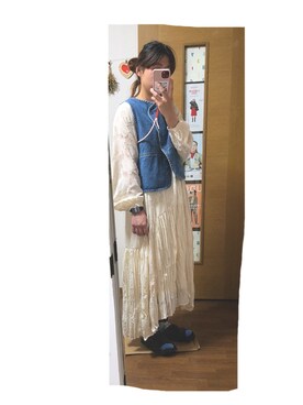 「FUDGEBOYのトラッドスタイル」｜「アイテム（PC・スマホグッズ/家電）」を使った、こがさん（レディース・152cm）の春コーディネート
