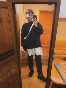 「studio CLIP（スタディオクリップ）のアイテム」を使った、こがさん（レディース・152cm）の秋コーディネート