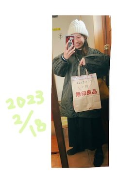 「ほめられ本命コーデ」｜「アイテム（モカシン/デッキシューズ）」を使った、こがさん（レディース・152cm）の冬コーディネート