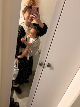 「AMERICAN HOLIC（アメリカンホリック）のアイテム（ワンピース/ドレス、ブラック系）」を使った、こがさん（レディース・152cm）の夏コーディネート
