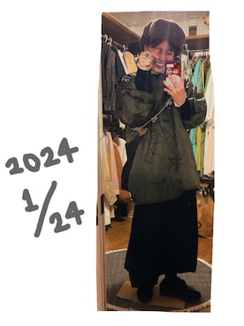 「アイテム（リング、オレンジ系）」を使った、こがさん（レディース・152cm）の冬コーディネート