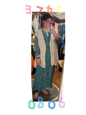 「ベレー帽女子」｜こがさん（レディース・152cm）の夏コーディネート