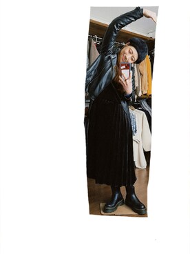 「ベレー帽女子」｜こがさん（レディース・152cm）の冬コーディネート