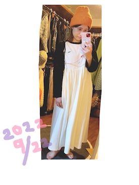 「Right-on（ライトオン）のアイテム（ニットキャップ/ビーニー）」を使った、こがさん（レディース・152cm）の秋コーディネート