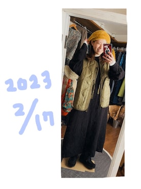 「ほめられ本命コーデ」｜「アイテム（モカシン/デッキシューズ）」を使った、こがさん（レディース・152cm）の冬コーディネート