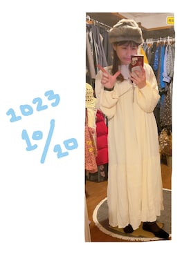 「重ね着ベストシーズン」｜「アイテム（バレエシューズ）」を使った、こがさん（レディース・152cm）の秋コーディネート