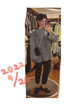 「ベレー帽女子」｜こがさん（レディース・152cm）の秋コーディネート