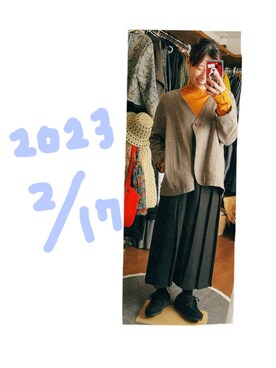 「ほめられ本命コーデ」｜「アイテム（モカシン/デッキシューズ）」を使った、こがさん（レディース・152cm）の冬コーディネート