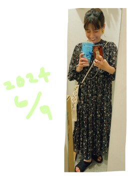 「EDIT Gris（エディットグリ）のアイテム」を使った、こがさん（レディース・152cm）の夏コーディネート