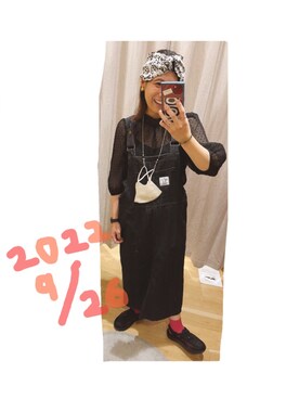 「GLOBAL WORK（グローバルワーク）のアイテム（ヘアバンド）」を使った、こがさん（レディース・152cm）の秋コーディネート