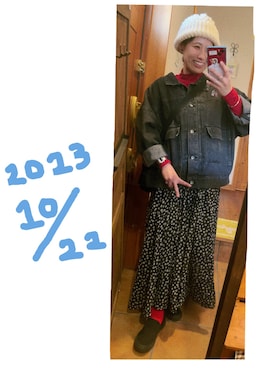 「重ね着ベストシーズン」｜「アイテム（腕時計）」を使った、こがさん（レディース・152cm）の秋コーディネート