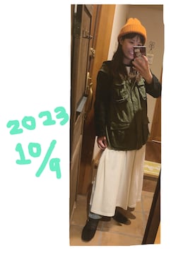 「Right-on（ライトオン）のアイテム（帽子）」を使った、こがさん（レディース・152cm）の秋コーディネート