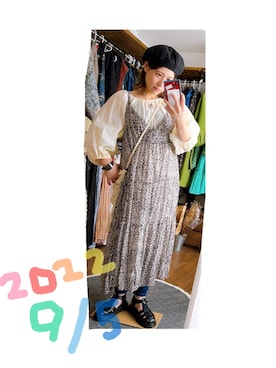 「ベレー帽女子」｜こがさん（レディース・152cm）の秋コーディネート