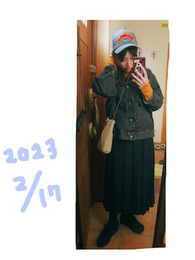 「ほめられ本命コーデ」｜「アイテム（モカシン/デッキシューズ）」を使った、こがさん（レディース・152cm）の冬コーディネート
