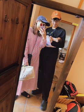 「THEATRE PRODUCTS（シアタープロダクツ）のアイテム（ショルダーバッグ）」を使った、こがさん（レディース・152cm）の春コーディネート