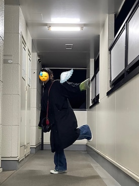 「sakishimatokyo（サキシマトーキョー）のアイテム（モッズコート）」を使った、もちもちさん（レディース・150cm）の冬コーディネート